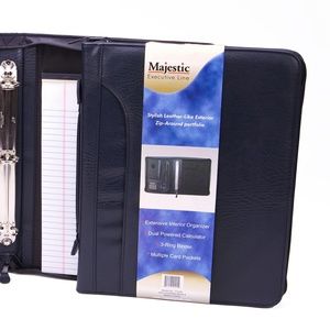 Majestic Goods Stylish Blue Leather Portfolio